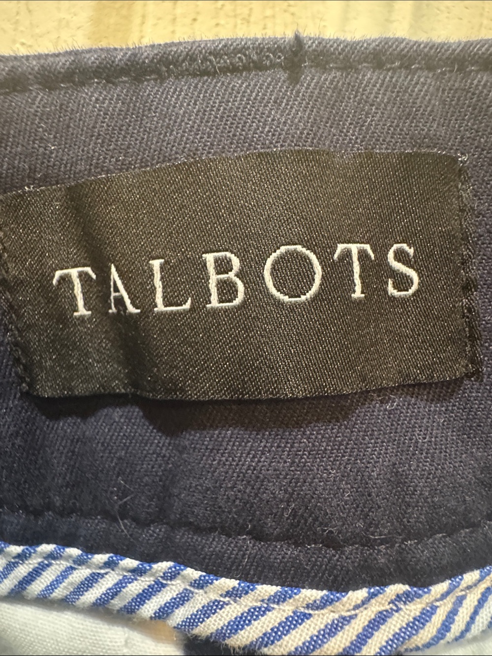 Talbots Navy Cotton Bermuda Shorts - Picture 2 of 4